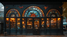 Storefront - Stain Glass Windows - Retail Store - Classic - Vintage Architecture 