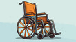 Wheelchair design medical element icon flat cartoon