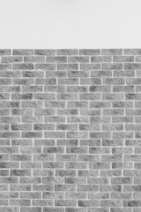 Wall Mural - Grey brick wall facade masonry building architecture exterior with white texture background