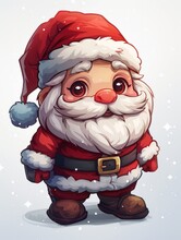 Adorable Chibistyle Santa Claus Brings Holiday Cheer With His Cute And Compact Design, Generated By AI