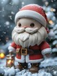 See a lifelike Chibi version of Santa with a full body D shot capturing his adorable charm, Generated by AI