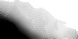 Abstract halftone particle border
