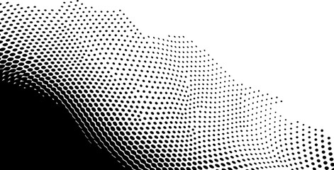 Sticker - Abstract halftone particle border