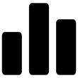 bar chart icon, simple vector design