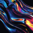 abstract background with lines, webglsl shader black background with liquid gradients in blue yellow red


