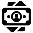 cash icon, simple vector design