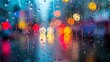 Saturated colors of a rain-shield against a soft-focused storm