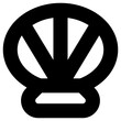 clam icon, simple vector design