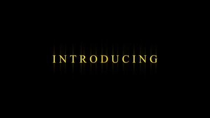 Introducing animation Text on black background. Serif style words. for Opening videos.