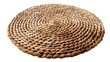 A round braided mat, isolated on a transparent background
