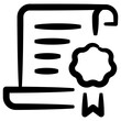 diploma icon, simple vector design