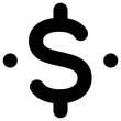 dollar icon, simple vector design