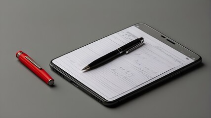 Smartphone with chipping path on a dark background. Use your own mobile app on this mock-up with an isolated blank screen, with copy pencel.