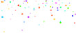 Colorful confetti. Colorful confetti on white background. Holiday vector background.