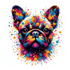  Isolated Colorful Dog on a Clear PNG Canvas, Generative AI