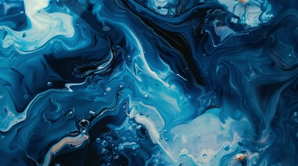  Beautiful abstraction of liquid paints in slow blending flow mixing together gently - generative ai