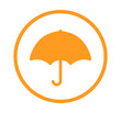 シンプルなオレンジ色の傘マーク