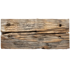Wall Mural - Wooden plank isolated on white background, cinematic, png
