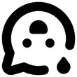 goofy emoji icon, simple vector design