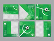 Soccer bannerTemplate set , Football banner, Square , Sport layout design, vector ,social template