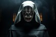 Sinister Nun creepy evil portrait. Ghost sister. Generate Ai