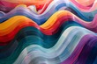 : A playful orchestration of multicolored waves, intertwining and overlapping, inspiring the observer to explore the art.