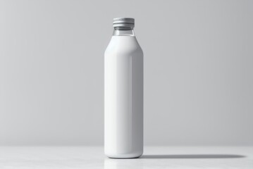 Poster -  White bottle on a table, suitable for product 