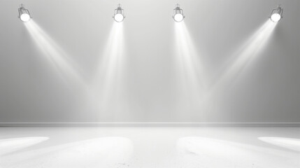 Wall Mural - orange, blue, yellow, green, white, grey, rainbow, colour stage background wallpaper with spotlight 