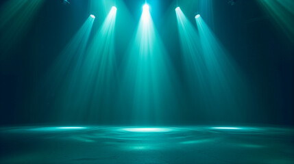 Wall Mural - orange, blue, yellow, green, white, grey, rainbow, colour stage background wallpaper with spotlight 