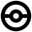 pokeball icon, simple vector design
