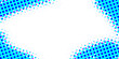 Blue abstract dotted halftone background.