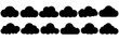 © FutureFFX - Cloud silhouettes set, large pack of vector silhouette design, isolated white background
