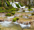 Waterfall of the Tobería. The Tobería waterfall is located in the mountain range of Entzia, Andoin, Araba.