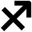 sagittarius icon, simple vector design