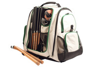 A Backpack With A Baseball Bat And A Baseball Glove Ready For Action