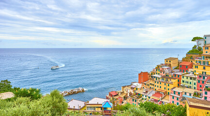 Wall Mural -  the first of the five villages in the national park of 