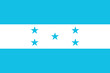 Flag of Honduras. Honduran blue and white flag with stars. State symbol of the Republic of Honduras.