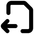 undo file icon, simple vector design