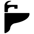 washstand icon, simple vector design