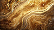 Fondo con textura de pintura veteada de arte fluido dorado
