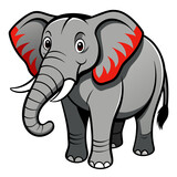 Fototapeta Dinusie - Majestic Elephant: Vector Art Featuring Striking Silhouette