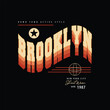 Brooklyn vector illustration and typography, perfect for t-shirts, hoodies, prints etc.