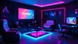 Neon Nebula Gaming Galaxy of Brilliance