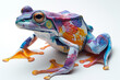 watercolor style of a frog
