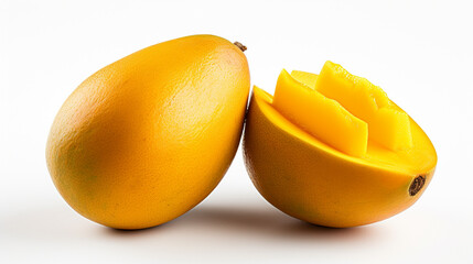 Wall Mural - mango fresh mango , white background , Generate AI