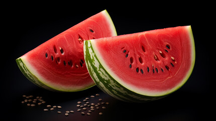 Wall Mural - watermelon fresh  ripe watermelon , white background , Generate AI