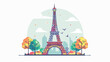 Colorful representation of eiffel tower in Paris