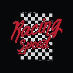 Wall Mural - Racing Illustration typography for t shirt, poster, logo, sticker, or apparel merchandise