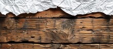 Detailed View Of A Weathered Piece Of Wood With Peeling White Paint, Showcasing Textures And Patterns.
