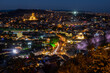 Panoramic view of Tbilisi city from Narikala fortress after the sunset
